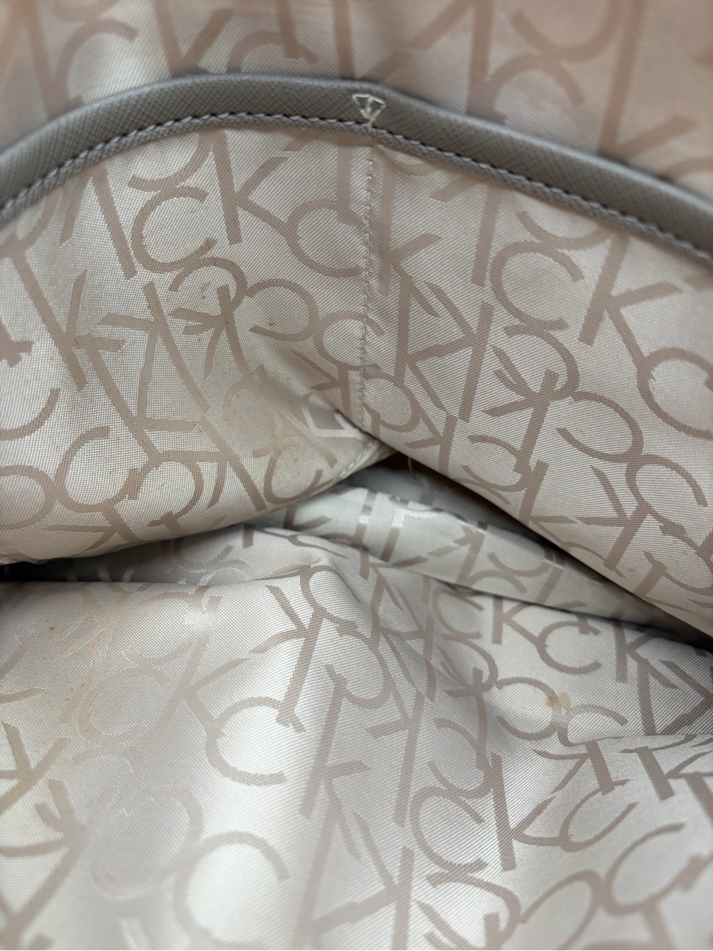 Calvin Klein Brown Monogram Dome Satchel with Gold Hardware - Picture 11 of 11